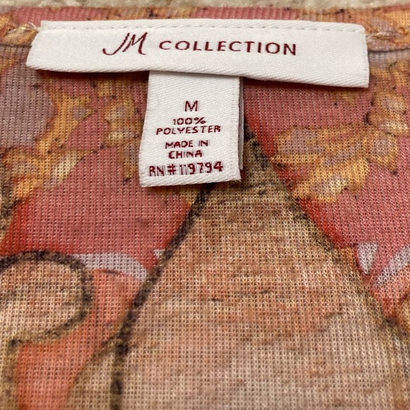 Vintage Y2K 90’s Baroque Floral Rhinestone Abstract Top Womens Medium Maximalist - Picture 2 of 8